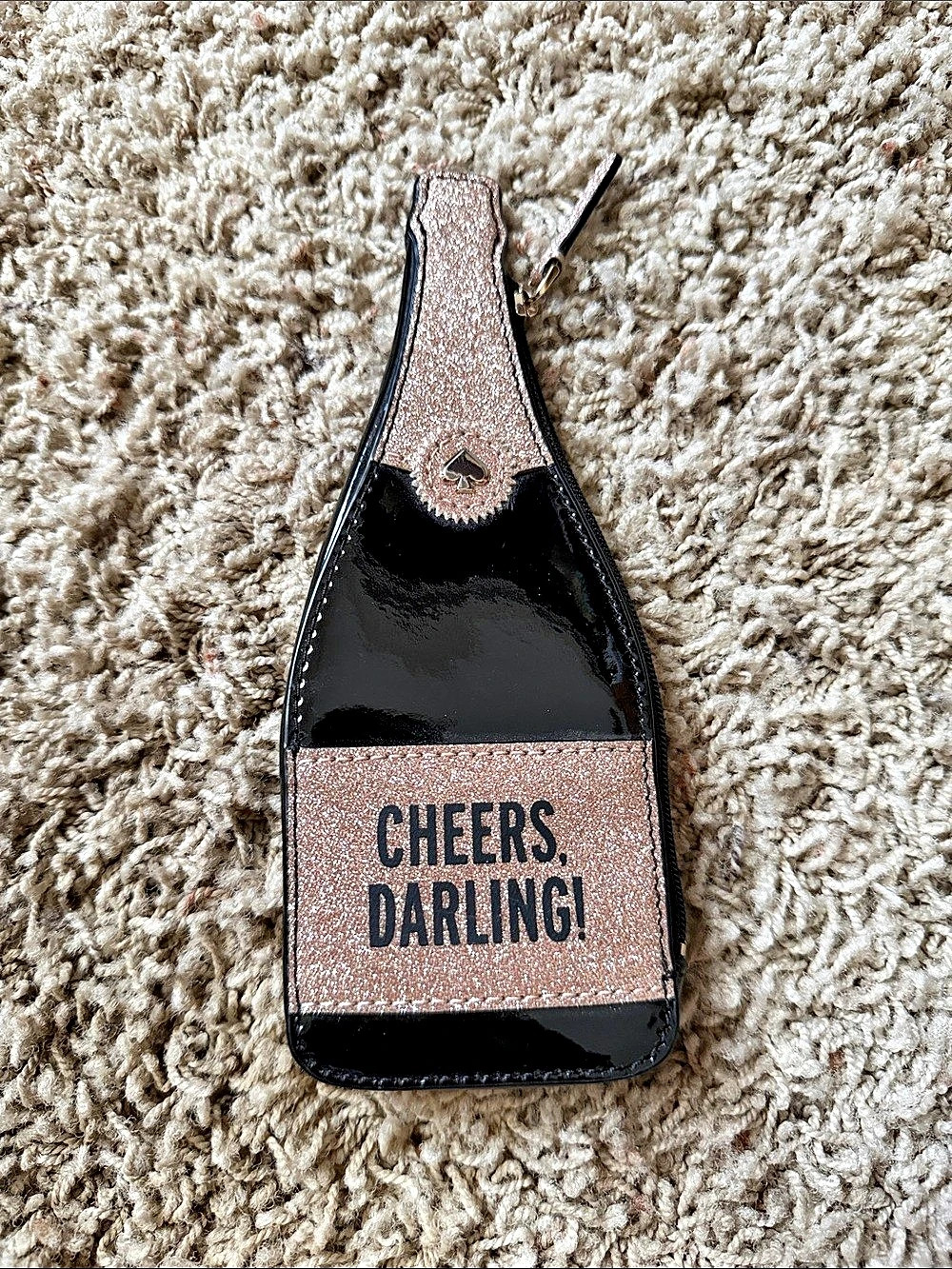 kate spade new york Chestnut Street Cheers Darling Champagne Bottle Coin Purse